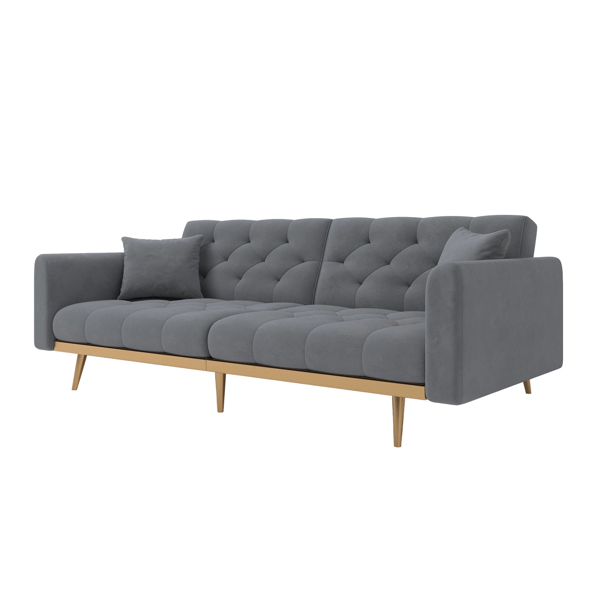 PINGGO Modern Living Room Double Sofa Velvet Fabric With Three Adjustable Backrests Double Sofa Equipped With Thick Soft Cushion